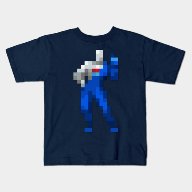 Pepsiman low-res pixelart Kids T-Shirt by JinnPixel